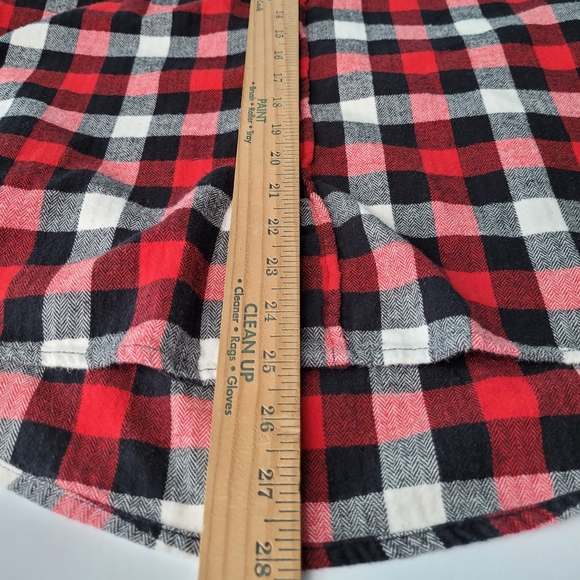 Woolrich Plaid Flannel Shirt Red Black White Cotton Men's Size L - Picture 10 of 10